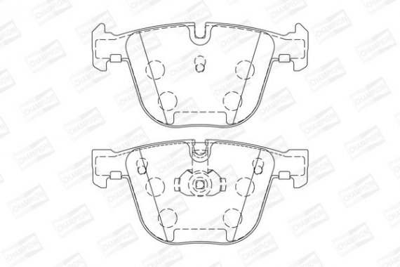 571991CH CHAMPION Колодки гальмівні дискові задні BMW 740D, 745i (571991CH) CHAMPION