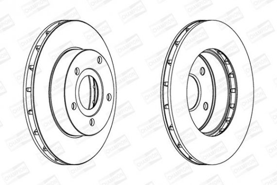 562147CH CHAMPION Диск тормозной передний (цена за 2шт.) Jeep Grand Cherokee (99-) (562147CH) CHAM