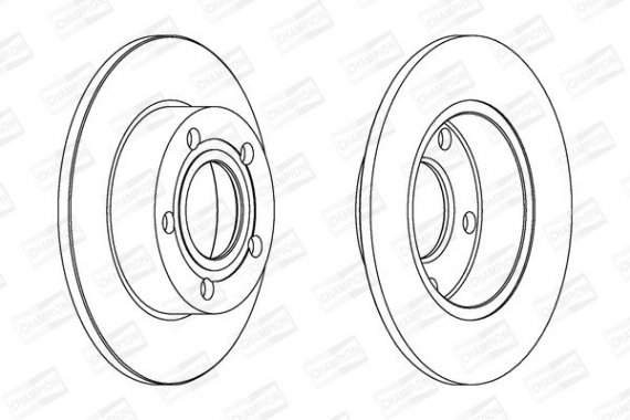 562005CH CHAMPION Диск гальмівний задній (ціна за 2шт.) Audi A4, A4 Avant Quattro (562005CH) CHAMPI