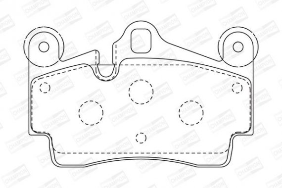 573227CH CHAMPION Колодки гальмівні дискові задні PORSCHE Cayenne, VW Touareg (573227CH) CHAMPIO