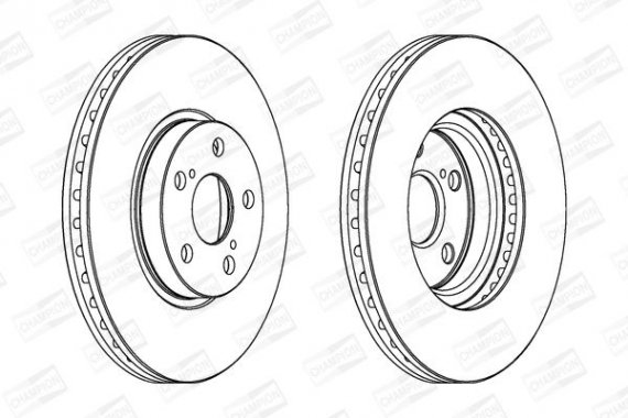 562453CH CHAMPION Диск гальмівний передній (ціна за 2шт.) Toyota Avensis (II) (562453CH) CHAMPION