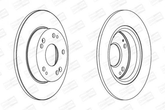 562544CH CHAMPION Диск тормозной задний (цена за 2шт.) Honda Civic VII (562544CH) CHAMPION
