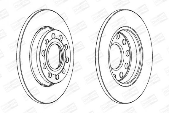 562191CH CHAMPION Диск гальмівний задній (ціна за 2шт.) Audi A4 1.9 Tdi (562191CH) CHAMPION
