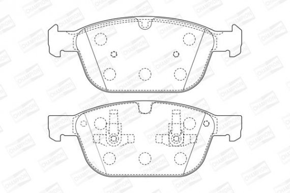 573293CH CHAMPION Колодки гальмові дискові передні Volvo XC60 (08-) (573293CH) CHAMPION