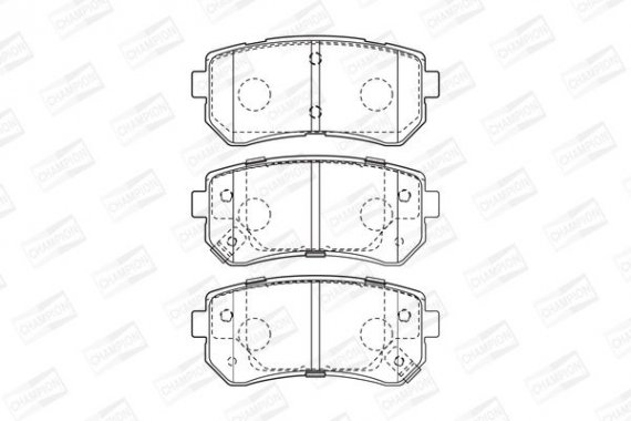 573757CH CHAMPION Колодки тормозные дисковые задние Kia Ceed (06-) (573757CH) CHAMPION