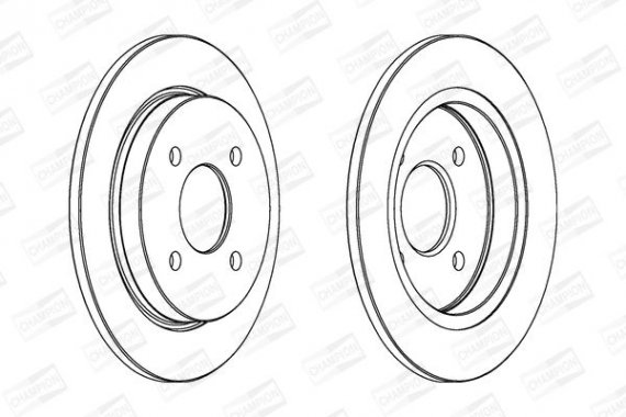 561375CH CHAMPION Диск гальмівний задній (ціна за 2шт.) Ford (561375CH) CHAMPION