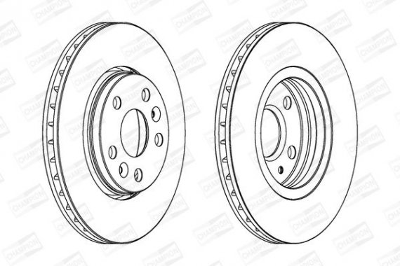 562730CH CHAMPION Диск гальмівний передній (ціна за 2шт.) Renault Kangoo (08-), MB Citan (562730CH)