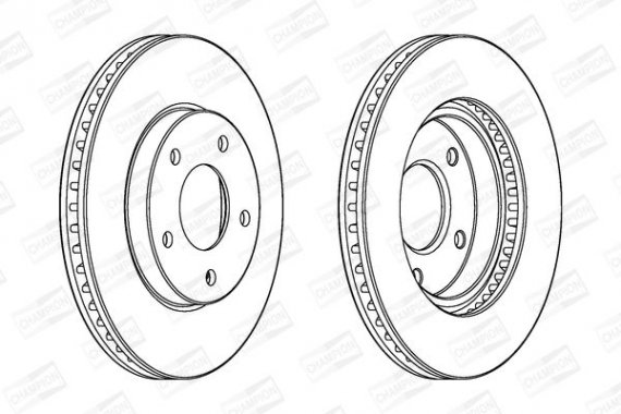 562820CH CHAMPION Диск гальмівний передній (ціна за 2шт.) Mitsubishi Lancer, Space Runner (562820CH