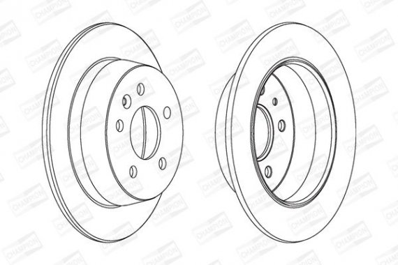 562065CH CHAMPION Диск гальмівний задній (ціна за 2шт.) MB V Class V200,230,230TD,280/Vito (BM638)
