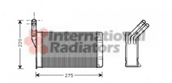 09006082 Van Wezel Радіатор обігрівача CITR ZX/XANTIA / PEUG 306 (Van Wezel)