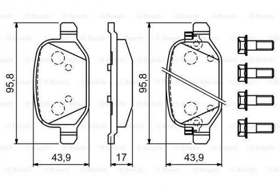 0986494934 BOSCH Тормозные колодки дисковые BOSCH