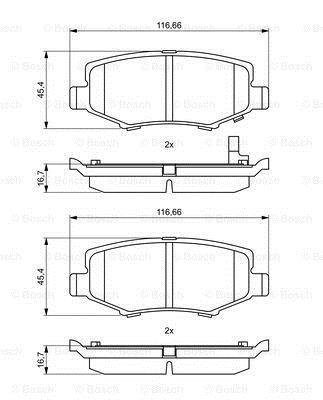 0986494706 BOSCH Тормозные колодки дисковые BOSCH