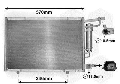 18005615 Van Wezel Радиатор кондиционера FIESTA VI 1.5 TDCi 02/13+ (выр-во Van Wezel)