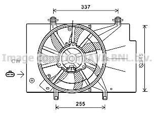 FD7582 AVA COOLING Вентилятор двигуна FORD FIESTA/ B-MAX (вир-во AVA)