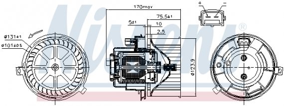 87446 NISSENS (Дания) Вентилятор салону FORD TRANSIT (FY) (00-) 2.0 D (вир-во Nissens)