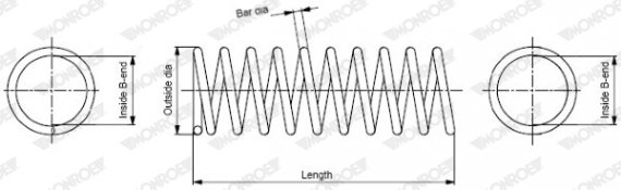 SE2477 MONROE (Бельгия) Пружина підвіски Monroe
