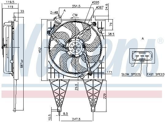 85797 NISSENS (Дания) Вентилятор SEAT TOLEDO IV (KG3) (12-) 1.6 i 16V NISSENS