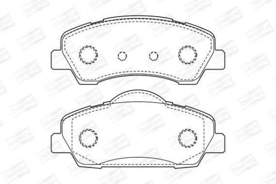 573461CH CHAMPION Колодки гальмові дискові передні Citroen C4 (14-), C-ELYSEE (12-)/Peugeot 301