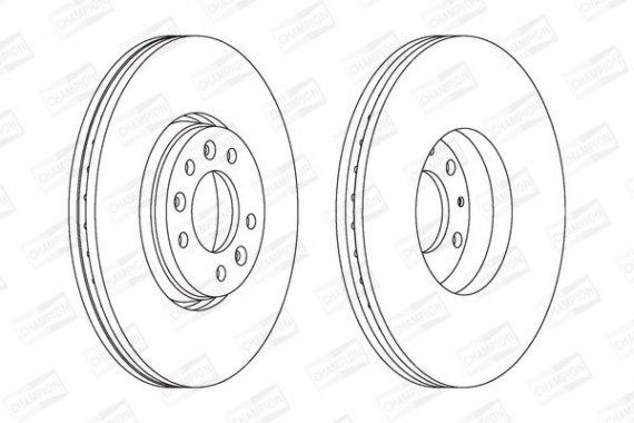 562622CH CHAMPION Диск тормозной передний (кратно 2шт.) Citroen Jumpy (07-16), C5/Fiat Scudo (07-1