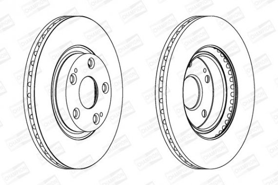 562430CH CHAMPION Диск тормозной передний (кратно 2шт.) Toyota Auris (06-12), Avensis (03-08), Cor