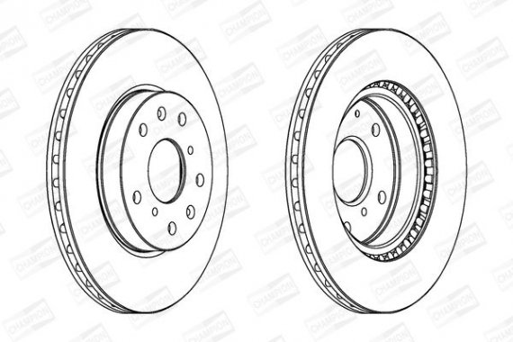 562534CH CHAMPION Диск гальмівний передній (кратно 2шт.) Fiat Sedici (06-14)/Suzuki SX4 (06-), Vita