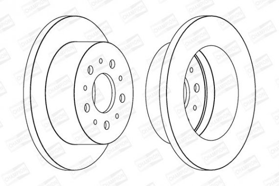 562526CH CHAMPION Диск гальмівний задній (кратно 2шт.) Citroen Jumper (06-)/Fiat Ducato (06-)/Peuge