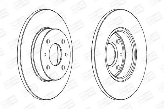 561380CH CHAMPION Диск гальмівний передній/задній (кратно 2шт).) Fiat 500 (07-)/Ford Ka (08-16)