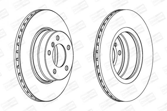 562320CH CHAMPION Диск гальмівний передній (кратно 2шт.) BMW 5 (E39) (95-03), 5 (E60) (01-10)