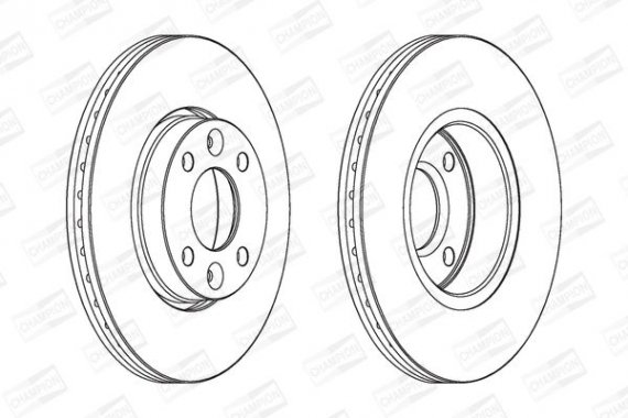 562268CH CHAMPION Диск тормозной передний (кратно 2шт.) Renault Loagn (07-13)/Nissan Micra III (K1