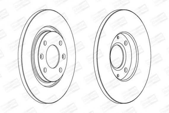 562044CH CHAMPION Диск гальмівний передній (кратно 2шт.) Citroen Berlingo (96-11)/Peugeot 301 (12-)