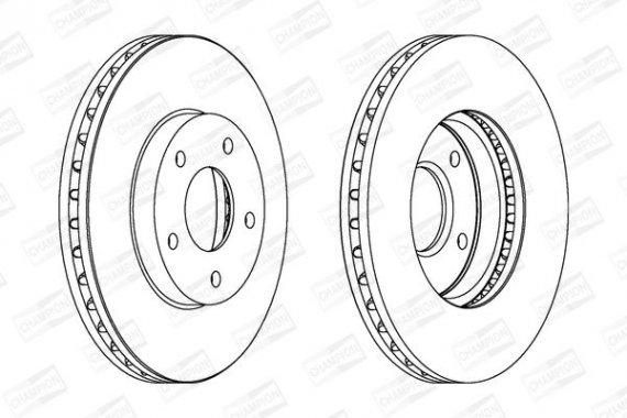 562441CH CHAMPION Диск тормозной передний (кратно 2шт.) Nissan Almera (98-06), X-Trail (01-13)