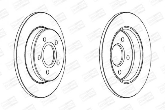 562361CH CHAMPION Диск гальмівний задній (кратно 2шт.) FORD C-MAX (07-10), FOCUS II (04-13)