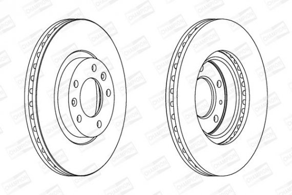 562126CH CHAMPION Диск гальмівний передній (кратно 2шт.) Peugeot 407 (04-11), 508 (10-18)