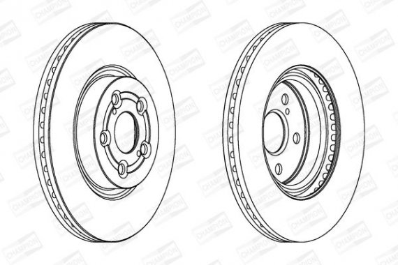 562439CH CHAMPION Диск гальмівний передній (кратно 2шт.) Toyota Avensis (03-08)
