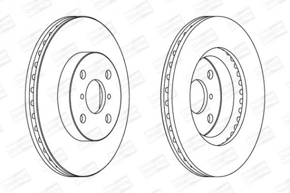 562421CH CHAMPION Диск тормозной передний (кратно 2шт.) Toyota Yaris (10-)