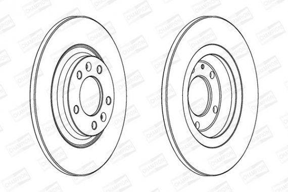 562253CH CHAMPION Диск гальмівний задній (кратно 2шт.) Peugeot 407 (04-15)