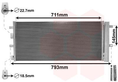 18015701 Van Wezel Радиатор кондиционера FORD FUSION II (13-) (выр-во Van Wezel)