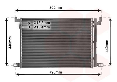 58015705 Van Wezel Радиатор кондиционера AUDI A 6 / S 6 (C8) (18-) 40 TDI/ Q7 15+ (пр-во Van Wezel)