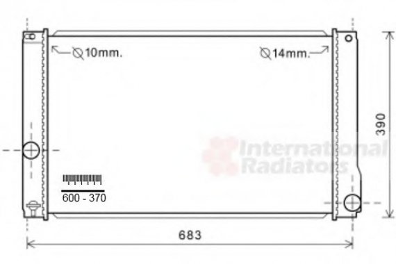 53002608 Van Wezel Радиатор охлождения PRIUS 1.8i HYBRID 09- (пр-во Van Wezel)