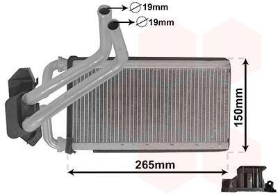 07006140 Van Wezel Радіатор обігрівача  Jeep Compass / Patriot (Van Wezel)