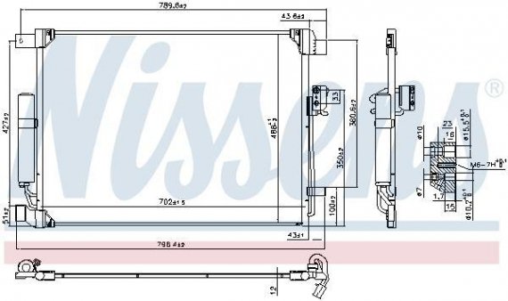 940786 NISSENS (Дания) Конденсер NISSAN NAVARA III (D23) (14-) 2.3 dCi NISSENS