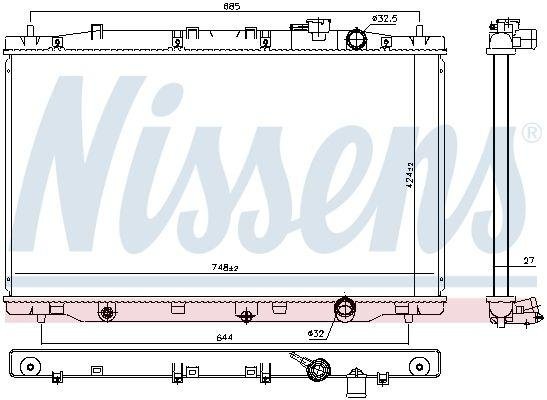 606443 NISSENS (Дания) Радиатор HONDA CR-V (RM) (12-) 1.6 i-DTEC NISSENS