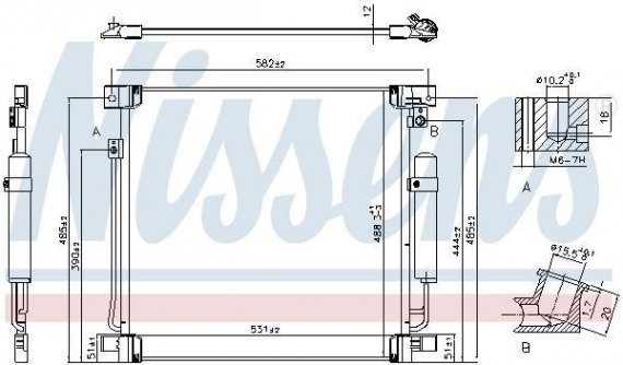 941078 NISSENS (Дания) Конденсер FIAT FULLBACK (KT) (16-) 2.4 NISSENS