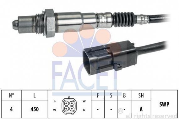 108357 FACET Датчик кисню (лямбда-зонд) 2108 -2123 (0258006537) Facet