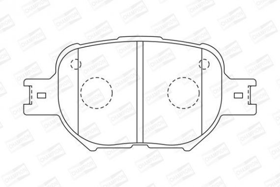 572517CH CHAMPION Колодки гальмові дискові передні TOYOTA CALDINA Estate (_T24_) 02-07, CELICA