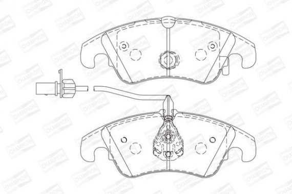 573247CH CHAMPION Колодки гальмові дискові передні AUDI A4 B8 (8K2) 07-15, A4 B8 Avant (8K5) 07