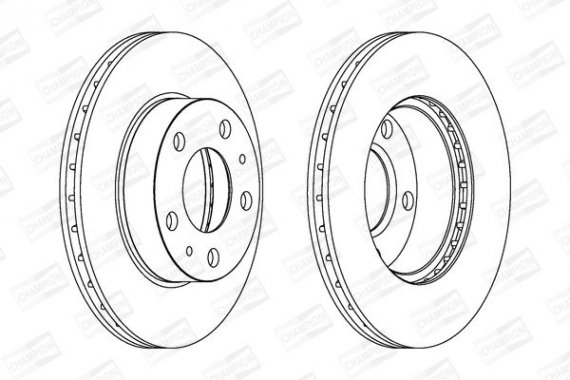 563021CH CHAMPION Диск тормозной передний (кратно 2шт.) CITROEN JUMPER Van (230L) (94-02)/FIAT DUC