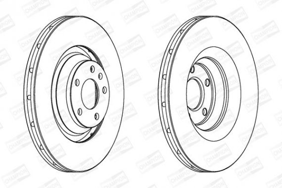 562506CH1 CHAMPION Диск тормозной передний AUDI A6 Allroad C6 (4FH) 06-11, A6 C6 (4F2) 04-11 (56250