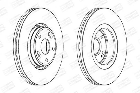 562381CH CHAMPION Диск гальмівний передній (кратно 2шт.) RENAULT LAGUNA II (BG0/1_) 01-07, LAGUNA I