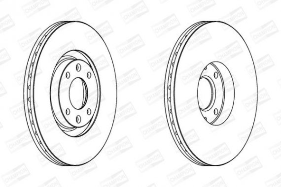 562267CH CHAMPION Диск тормозной передний (кратно 2шт.) CITROEN C4 Grand Picasso I (UA_) 06-13, C4